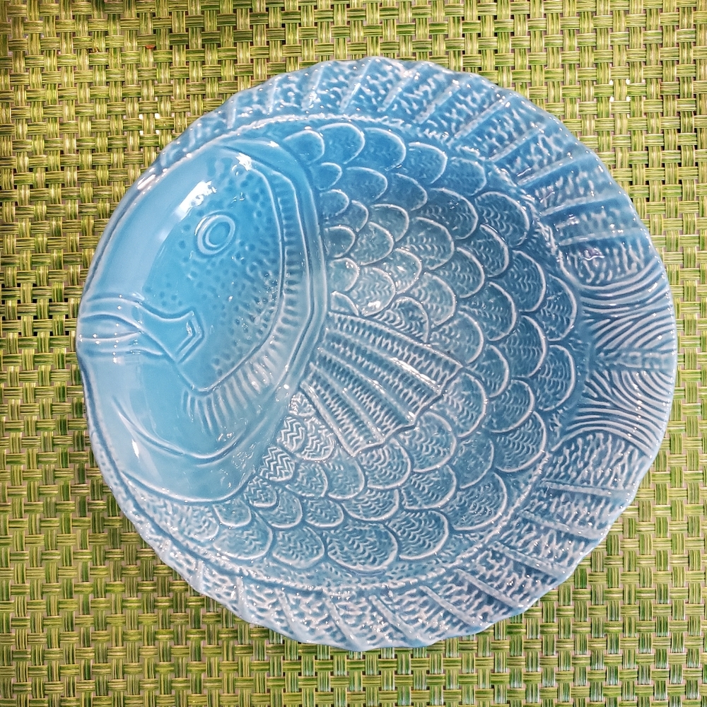 Blue Fish Design Bowl/Plate - Individual Or Set of 4